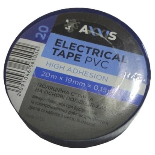 Ізоляційна стрічка Axxis 48391046561 синя ПВХ 19 мм x 20 м
