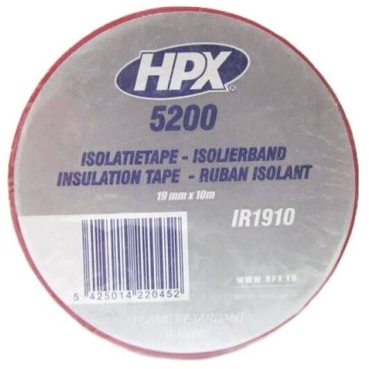 Изолента HPX IR1910 красная ПВХ 19 мм x 10 м
