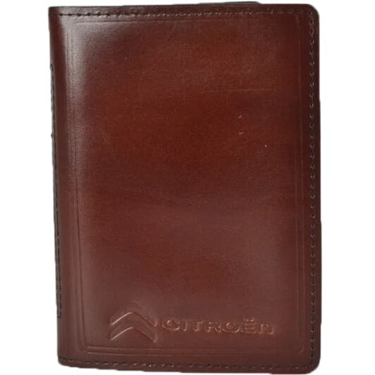 Портмоне-органайзер Poputchik 5053-027P з логотипом Citroen колір коричневий
