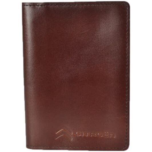 Портмоне-органайзер Poputchik 4024-027P з логотипом Citroen колір коричневий