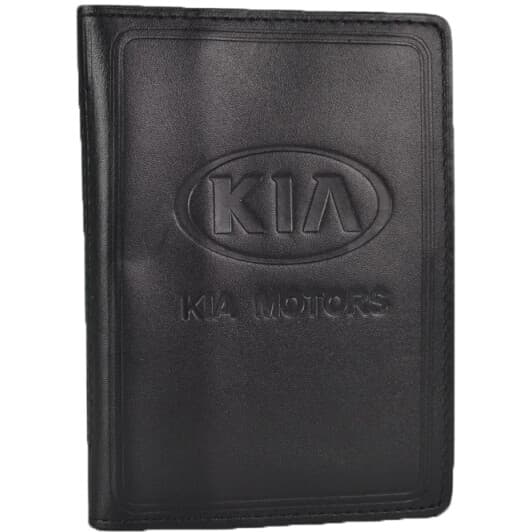 Портмоне-органайзер Poputchik 5141-029 з логотипом KIA колір чорний
