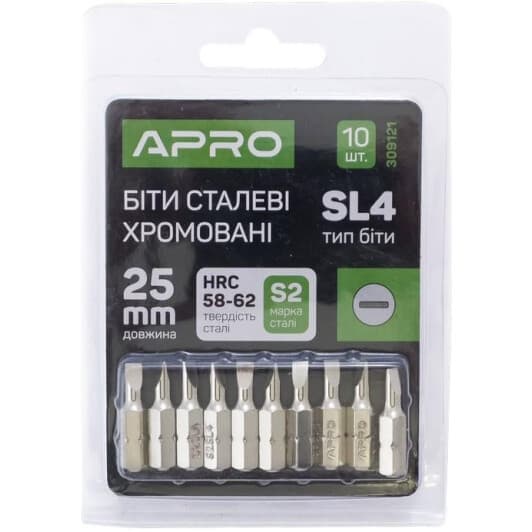 Набір бит Apro 309121 10 шт.