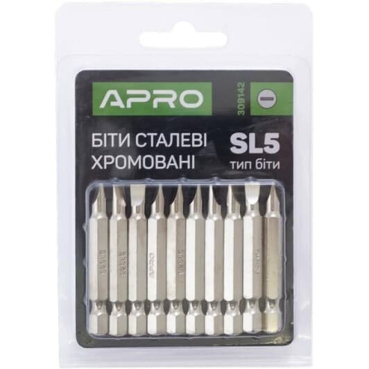 Набір бит Apro 309142 10 шт.