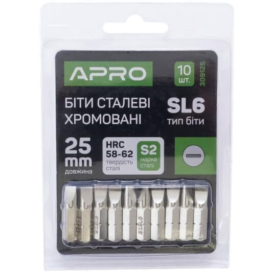Набор бит Apro 309125 10 шт.
