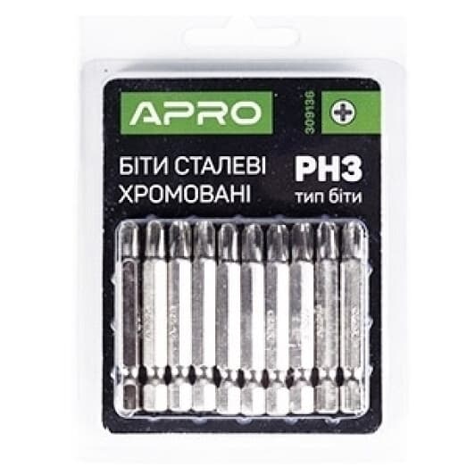 Набір бит Apro 309136 10 шт.
