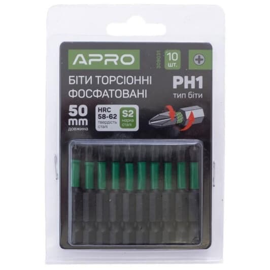 Набір бит Apro 309031 10 шт.