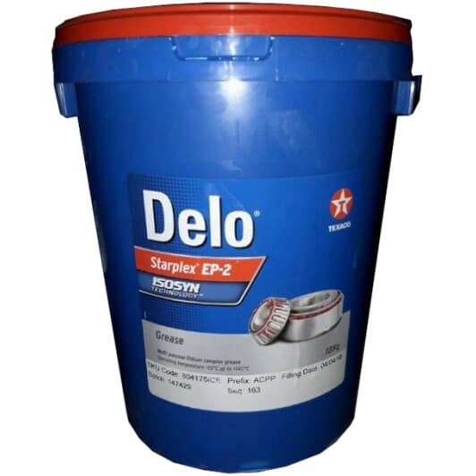 Texaco Delo Starplex EP-2 смазка для подшипников, 18 л (804175ICE)