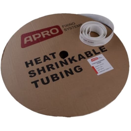 Термоусадка Apro ZRB-25W 25/12,5 цвет белый 50 м 1 шт