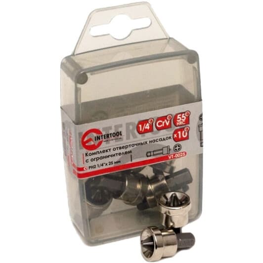 Набор бит Intertool VT-0025 10 шт.