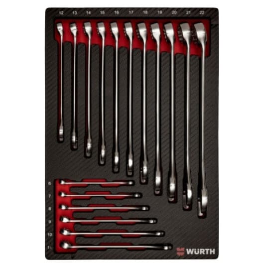 Набір ключів ріжково-накидних Würth Zebra 0965905401 6-22 мм 17 шт