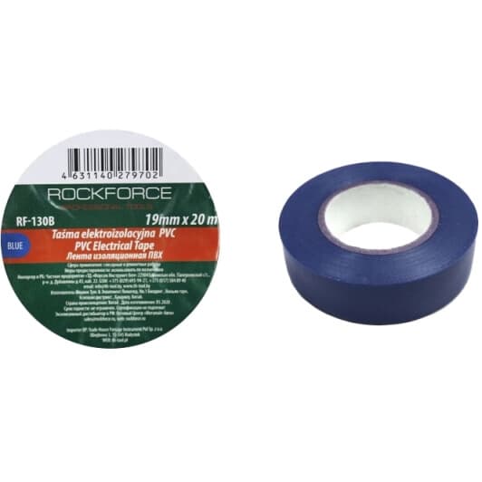 Изолента Rockforce rf130b синяя ПВХ 19x20