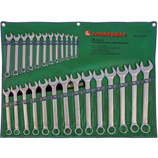 Набір ключів ріжково-накидних Jonnesway W26126S 6-32 мм 26 шт