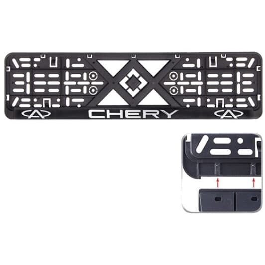 Рамка номерного знака Vitol 50254 цвет черный на Chery
