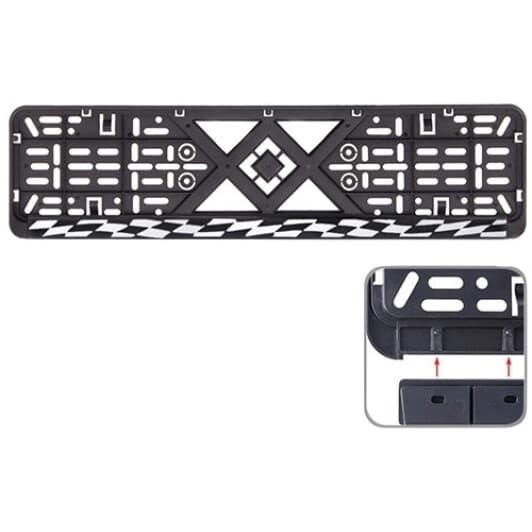 Рамка номерного знака Vitol 50276 цвет черный