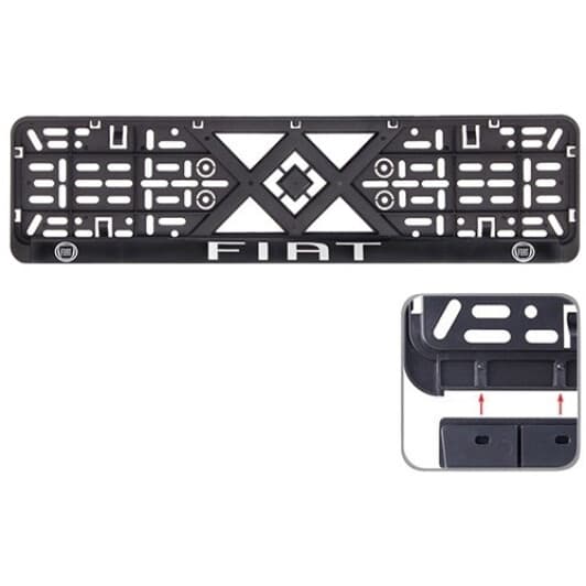 Рамка номерного знака Vitol 50259 колір чорний на Fiat