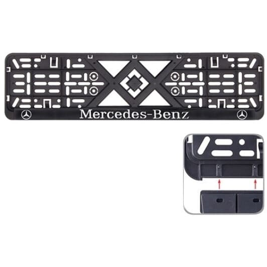 Рамка номерного знака Vitol 50267 цвет черный на Mercedes-Benz