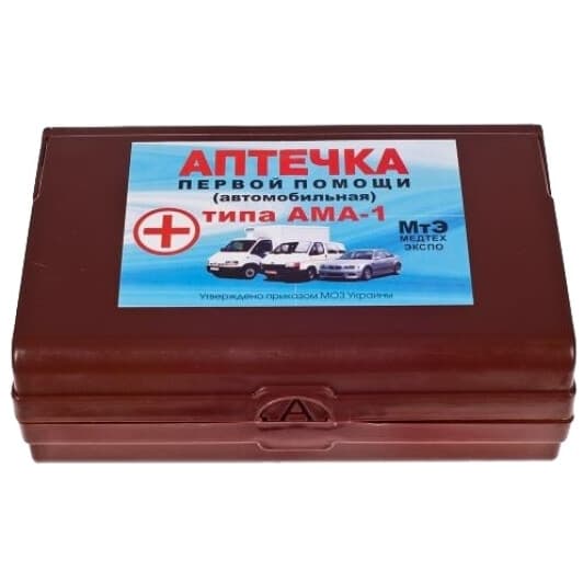 Аптечка автомобильная Vitol АМА-1 в жестком чехле 29488