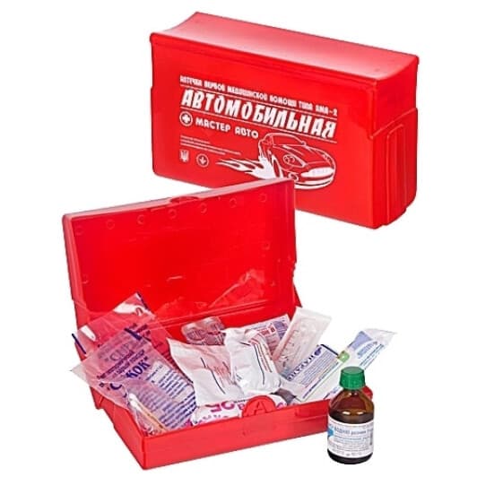 Аптечка автомобильная Vitol АМА-1 в жестком чехле 29492