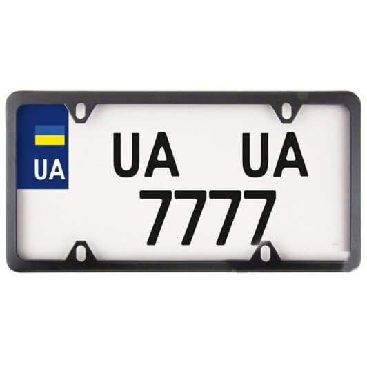 Рамка номерного знака Carlife NH470 цвет черный матовый