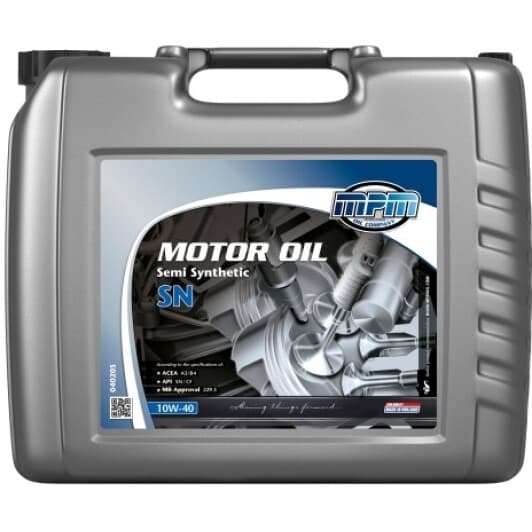 MPM Semi Synthetic SN 10W-40 (20 л) моторна олива