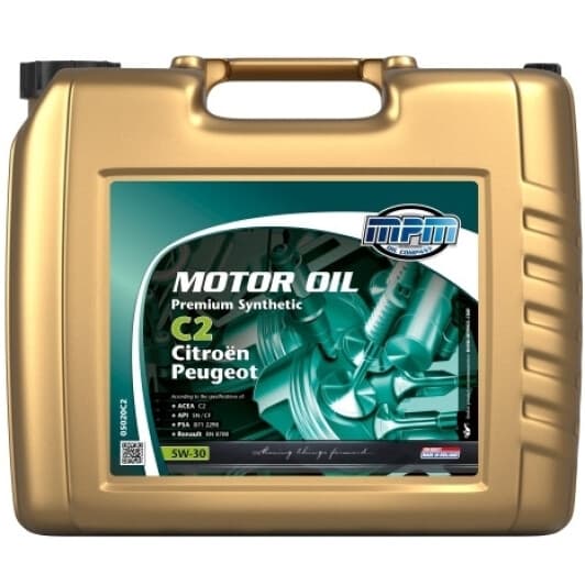 MPM Premium Synthetic C2 Citroën / Peugeot 5W-30 (20 л) моторна олива