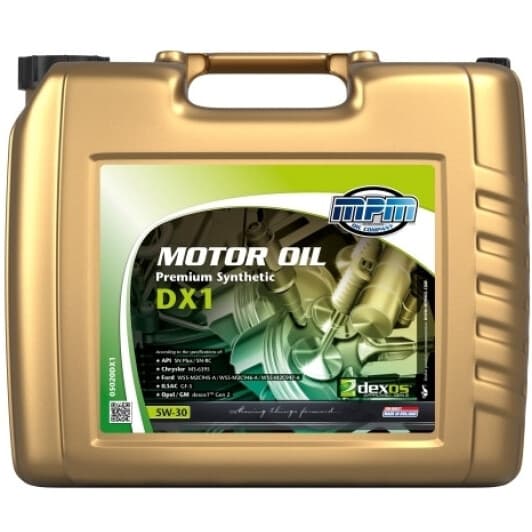 MPM Premium Synthetic DX1 5W-30 (20 л) моторна олива