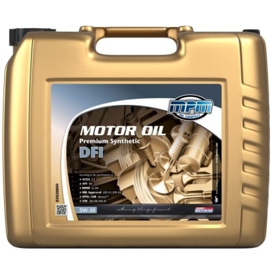MPM Premium Synthetic DFI 5W-30 (20 л) моторное масло