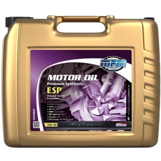 MPM Premium Synthetic ESP 5W-30 (20 л) моторное масло