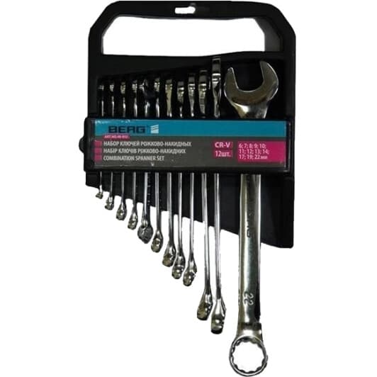 Набір ключів ріжково-накидних Berg 48-932 6-22 мм 12 шт