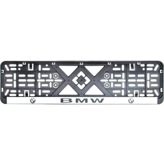 Рамка номерного знака BI-PLAST bp213 колір чорний на BMW