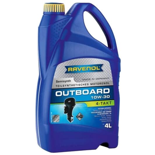 Ravenol Outboard 10W-30, 4 л (1153203004) моторное масло 4T