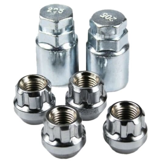 Комплект гайок-секреток із ключем WALLINE 406145H2