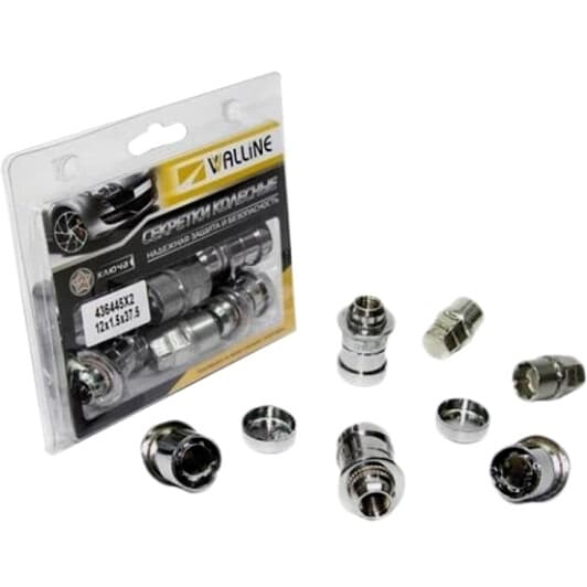 Комплект гаек-секреток с ключом WALLINE 436445X2