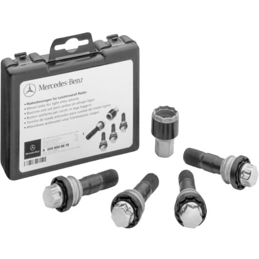 Комплект болтів-секреток із ключем Mercedes-Benz 0009909719