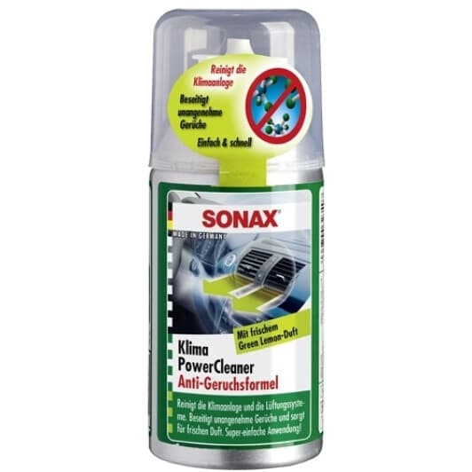 Sonax Klina PowerCleaner зелений лимон спрей очисник кондиціонера