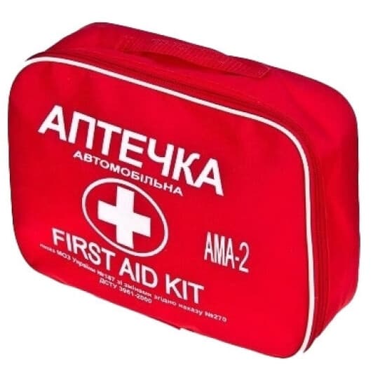 Аптечка автомобильная Vitol АМА-2 в мягком чехле 44021