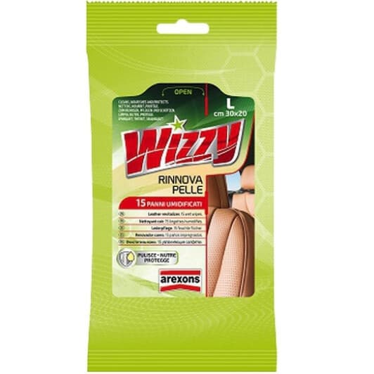 Салфетки Arexons WIzzy Leather Rivitalizer 1935 из нетканого материала 200х295 мм 15 шт