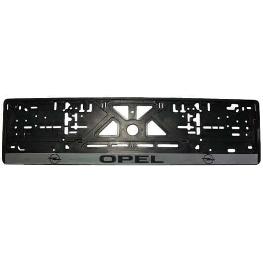 Рамка номерного знака Alca 50505 колір чорний із сірим на Opel
