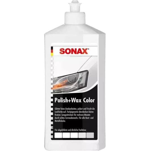 Кольоровий поліроль для кузова Sonax Polish & Wax Color NanoPro білий