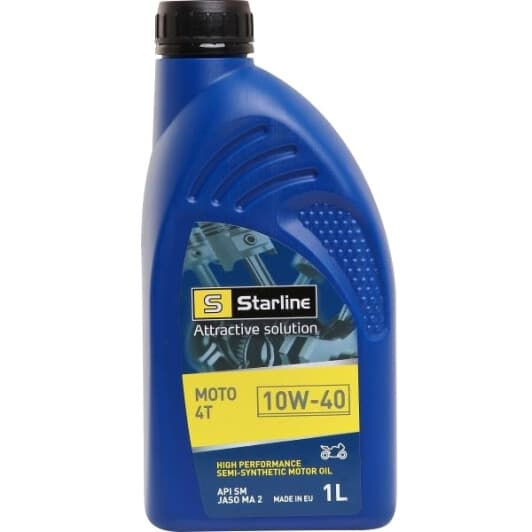Моторное масло 4T Starline Moto 10W-40 полусинтетическое