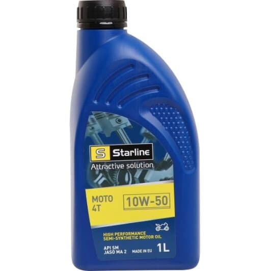 Моторное масло 4T Starline Moto 10W-50 полусинтетическое