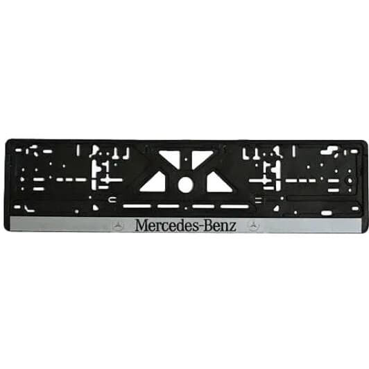 Рамка номерного знака Штурмовик 18351 колір чорний із сріблястим на Mercedes-Benz