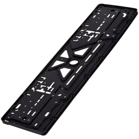 Рамка номерного знака Штурмовик 18353 цвет чёрный с серебристым на Volkswagen