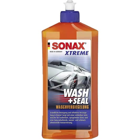 Автошампунь-полироль концентрат Sonax Xtreme Wash+Seal