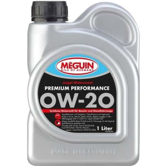 Meguin Motorenoel Premium Performance 0W-20 (1 л) моторное масло