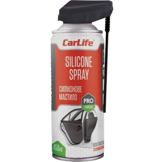 Мастило Carlife Silikon Spray силіконова з носиком-дозатором