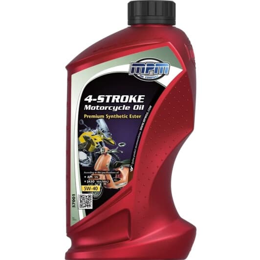 Моторное масло 4T MPM Premium Synthetic Ester 5W-40 синтетическое