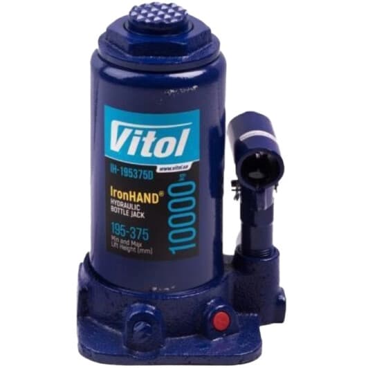 Домкрат Iron Hand пляшковий гідравлічний 10 т IH-195357D