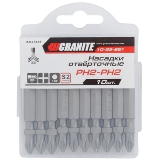 Набор бит Granite 10-22-651 10 шт.