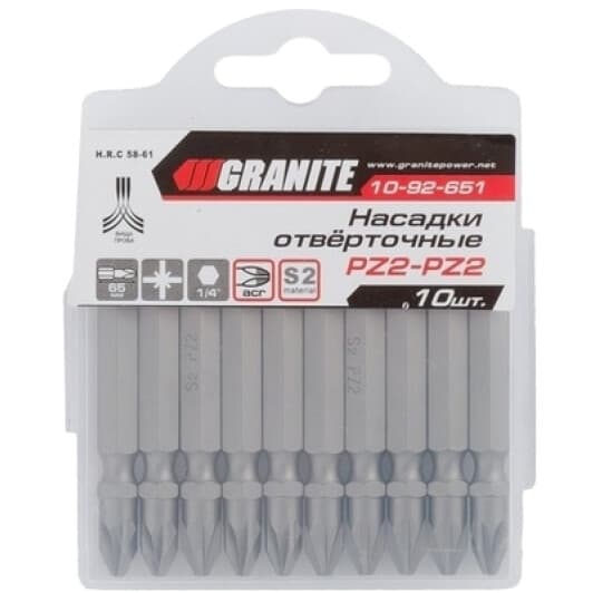 Набор бит Granite 10-92-651 10 шт.